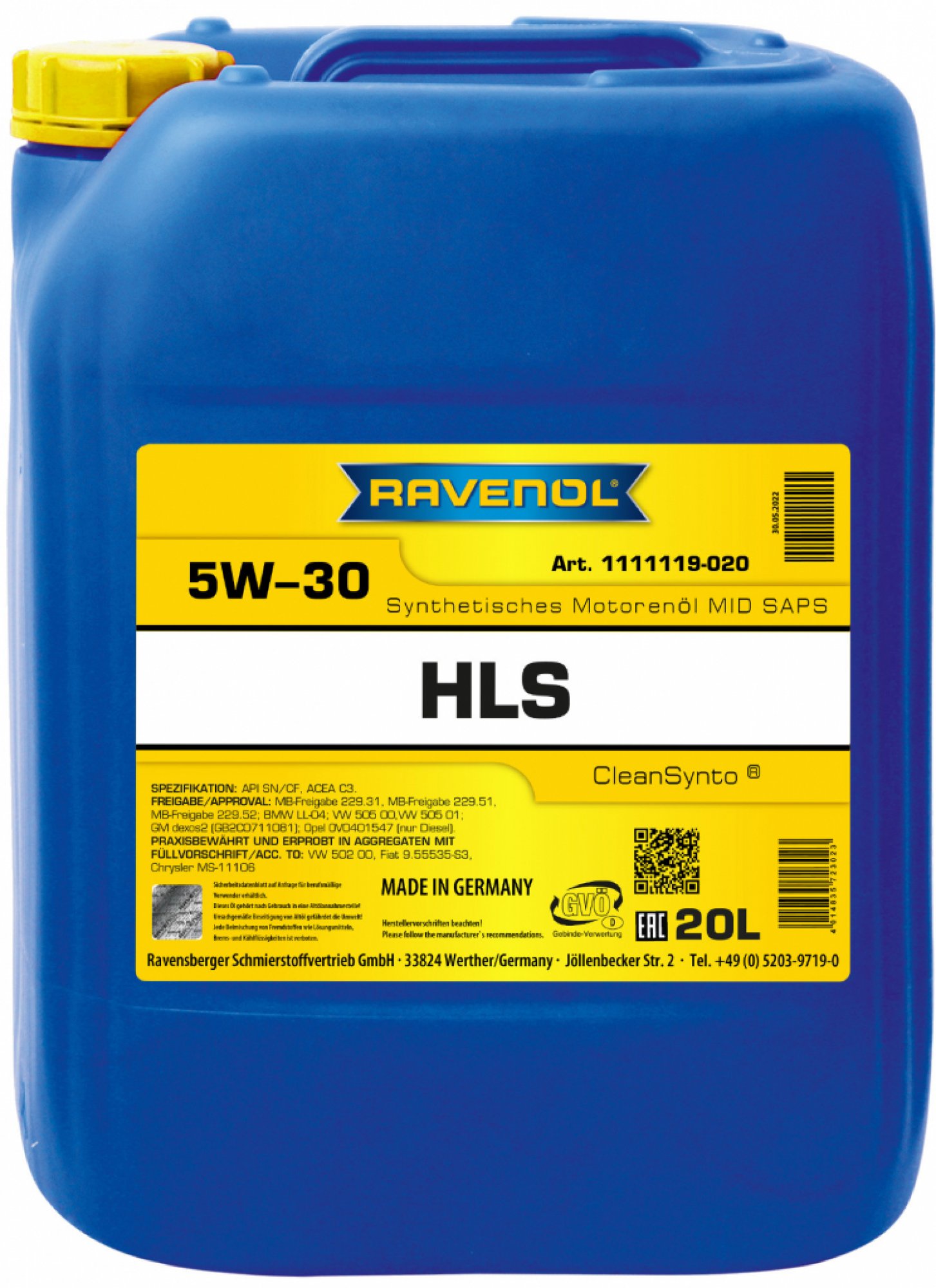 Ravenol HLS 5W-30 20L